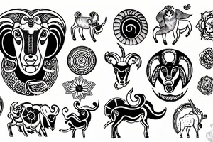 astrology ram tattoo idea