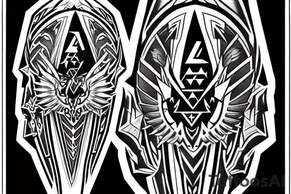 zelda with master sword tattoo idea