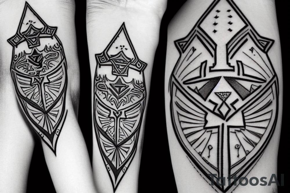 zelda with master sword tattoo idea
