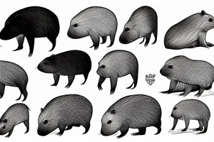 a capybara tattoo idea