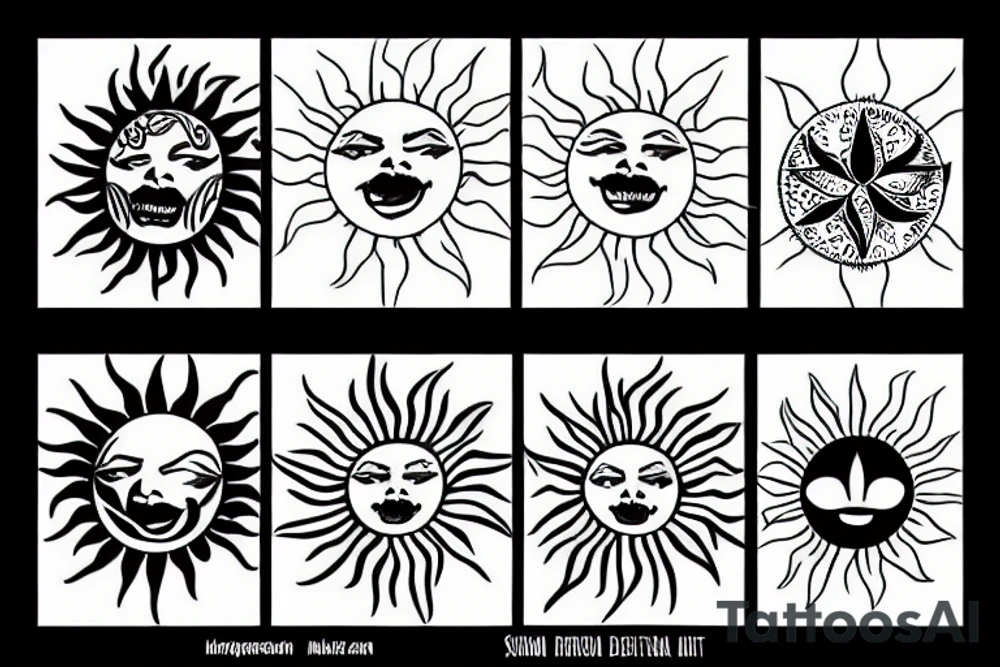 A sun tattoo idea