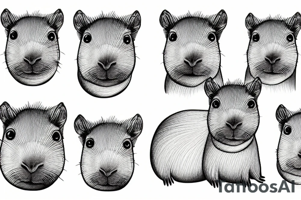 a capybara tattoo idea