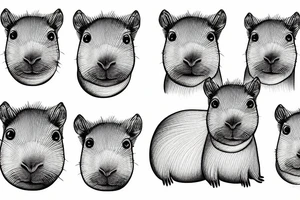a capybara tattoo idea