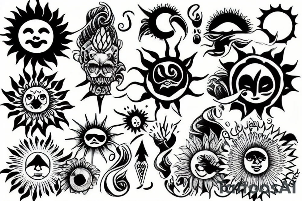 A sun tattoo idea