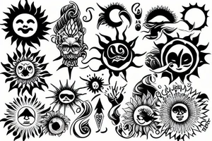 A sun tattoo idea