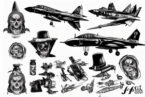 F4 Phantom firing all cannons tattoo idea