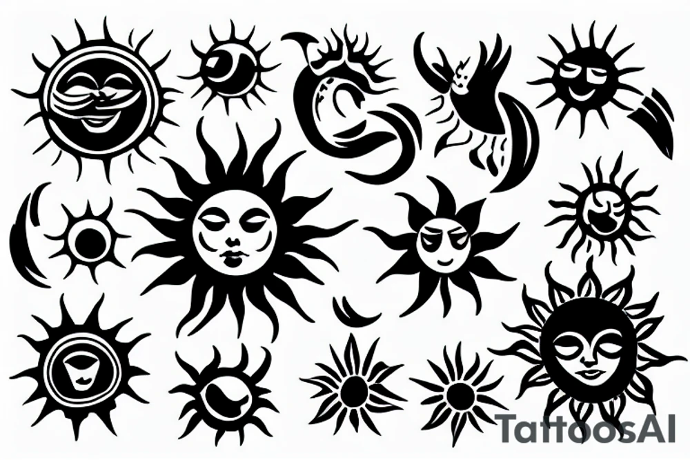 A sun tattoo idea