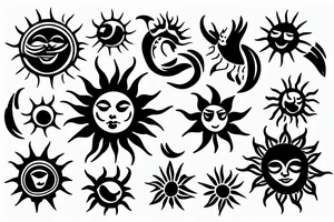 A sun tattoo idea