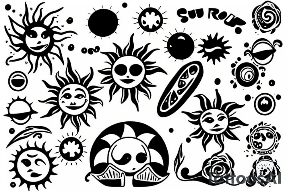 A sun tattoo idea