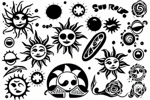 A sun tattoo idea