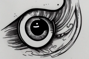 mushroom eye tattoo idea