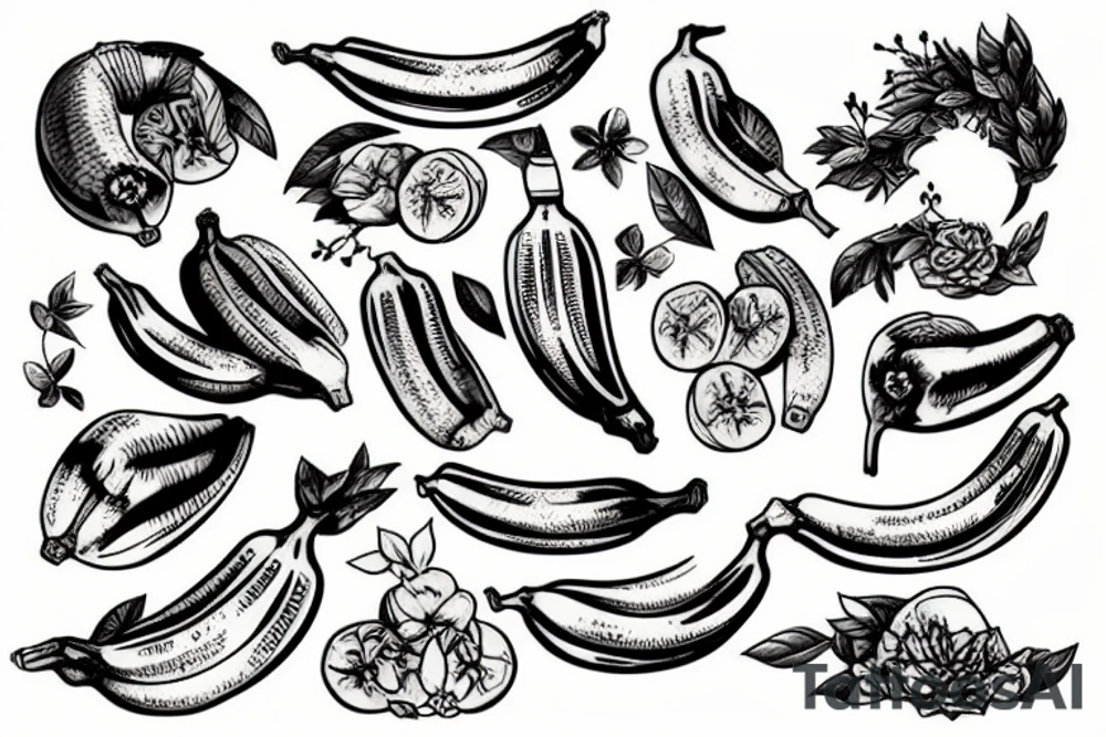 Banana tattoo idea