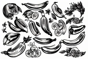 Banana tattoo idea