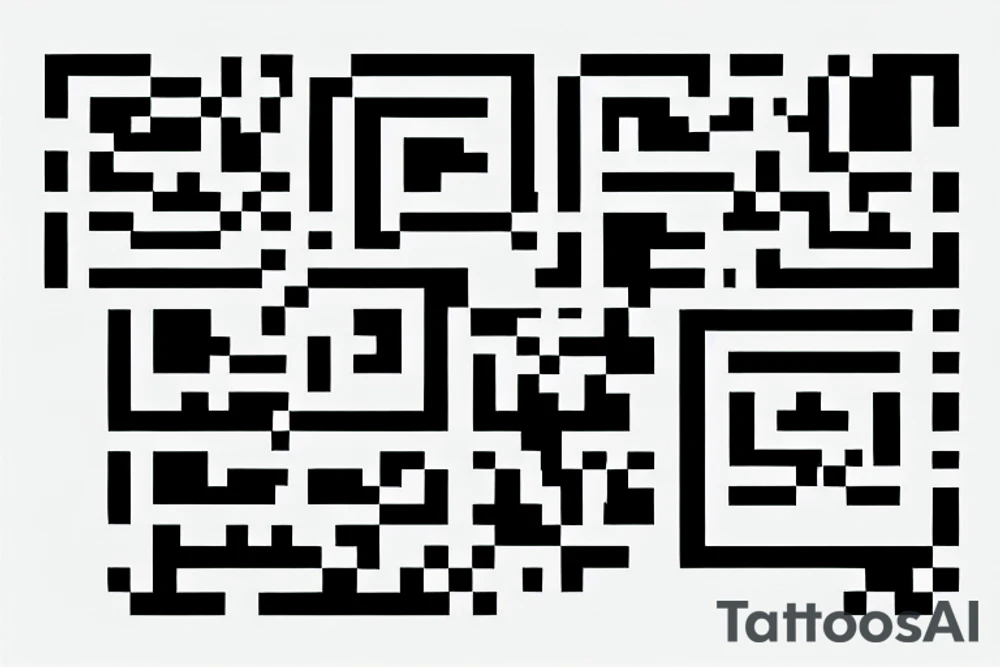 a qr code pointing to google.com tattoo idea