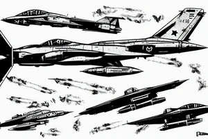 F4 Phantom firing all cannons. jet aircraft, aiming high tattoo idea