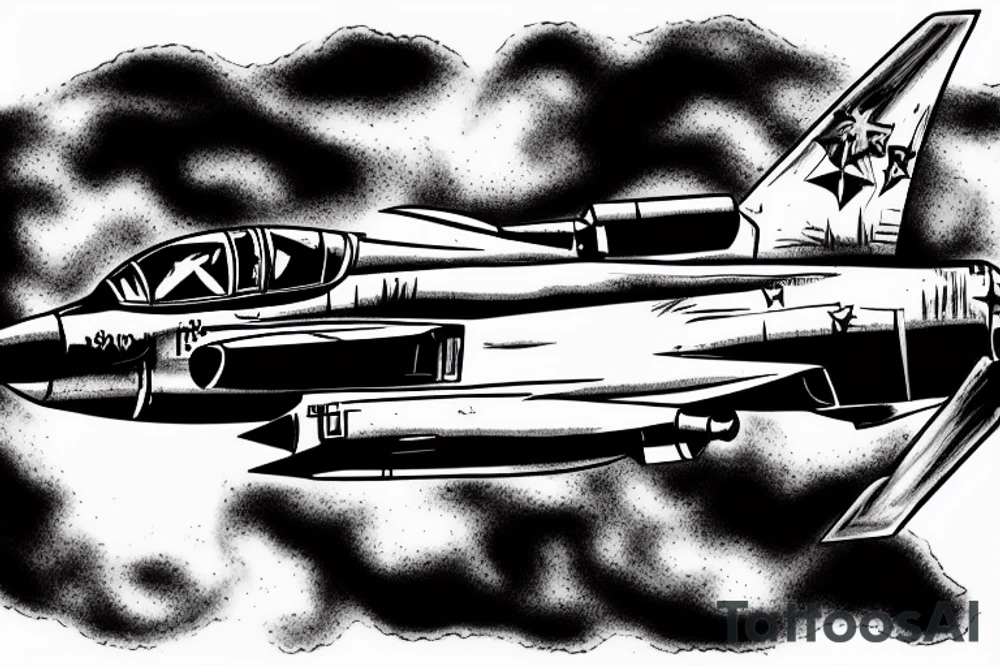 F4 Phantom firing all cannons. jet aircraft, aiming high tattoo idea