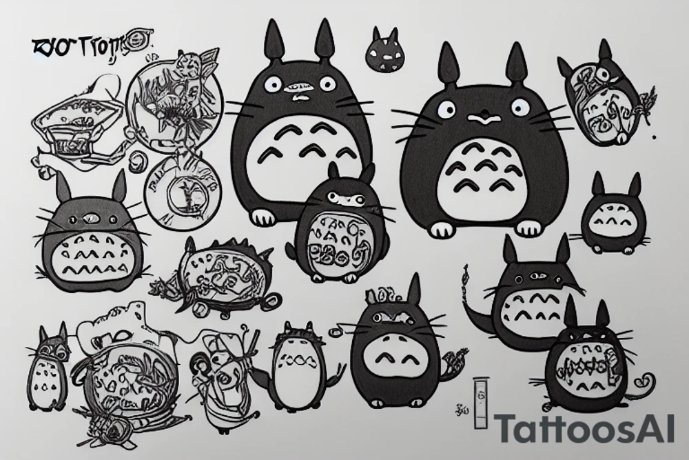 Totoro from Studio Gibli tattoo idea