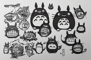 Totoro from Studio Gibli tattoo idea