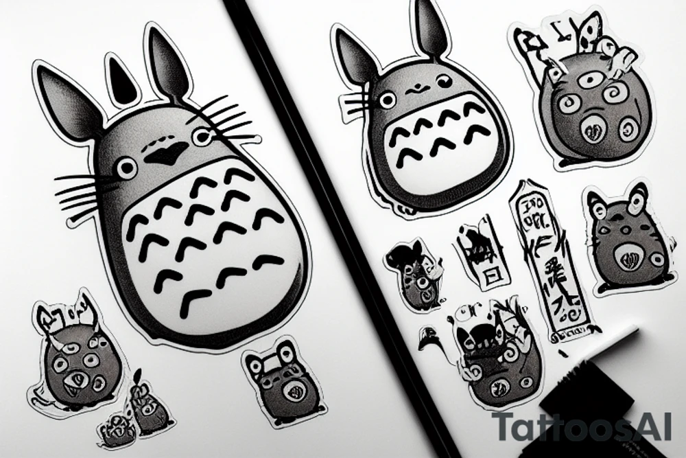 Totoro from Studio Gibli tattoo idea