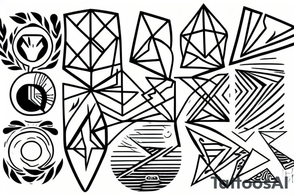 Sunrise outline tattoo idea