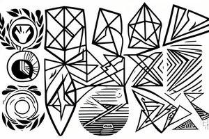 Sunrise outline tattoo idea