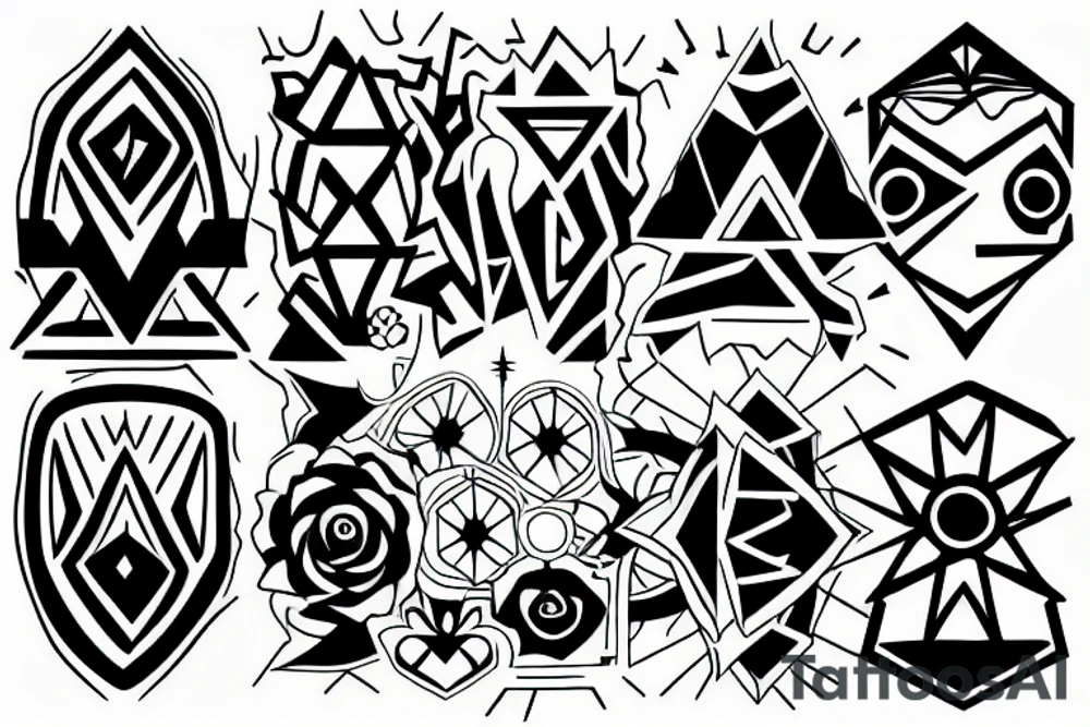 Sunrise outline tattoo idea