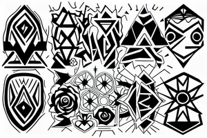 Sunrise outline tattoo idea