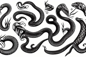 SERPENT WRAPPED AROUND LEG tattoo idea