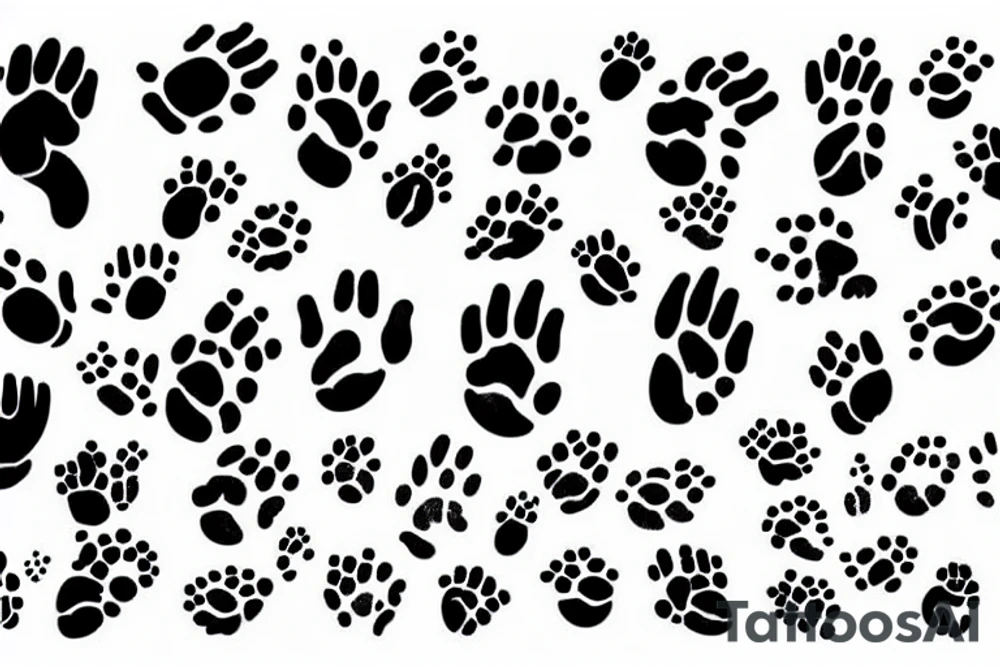 Cat paw tattoo idea