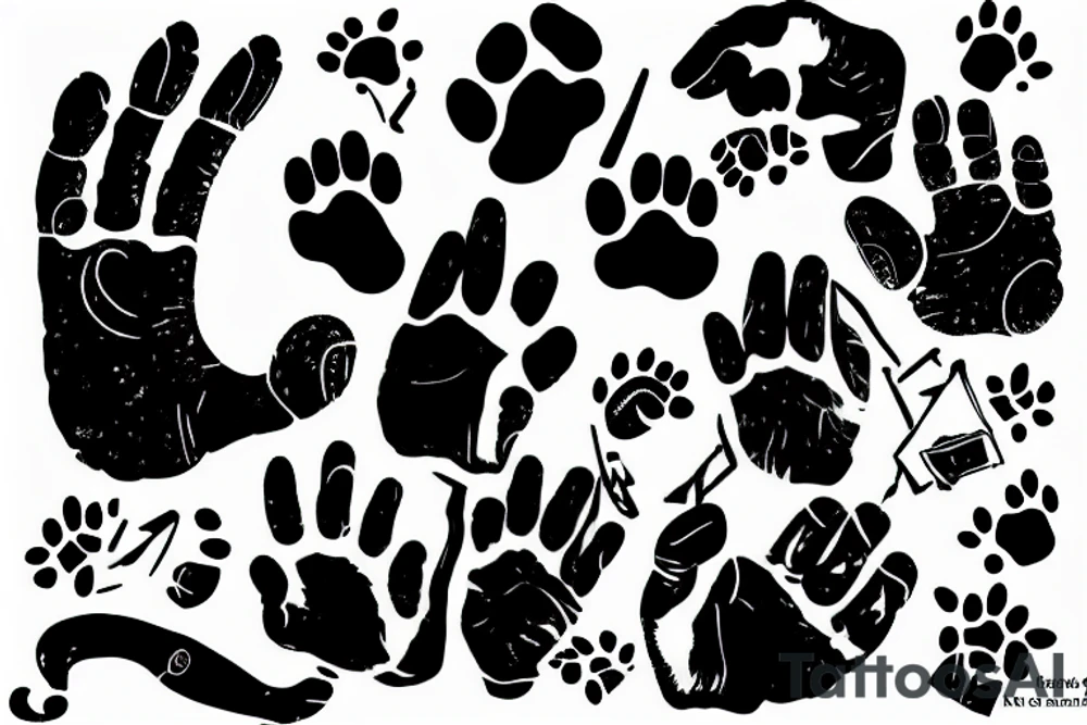 Cat paw tattoo idea