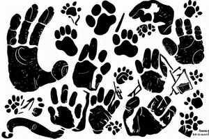 Cat paw tattoo idea