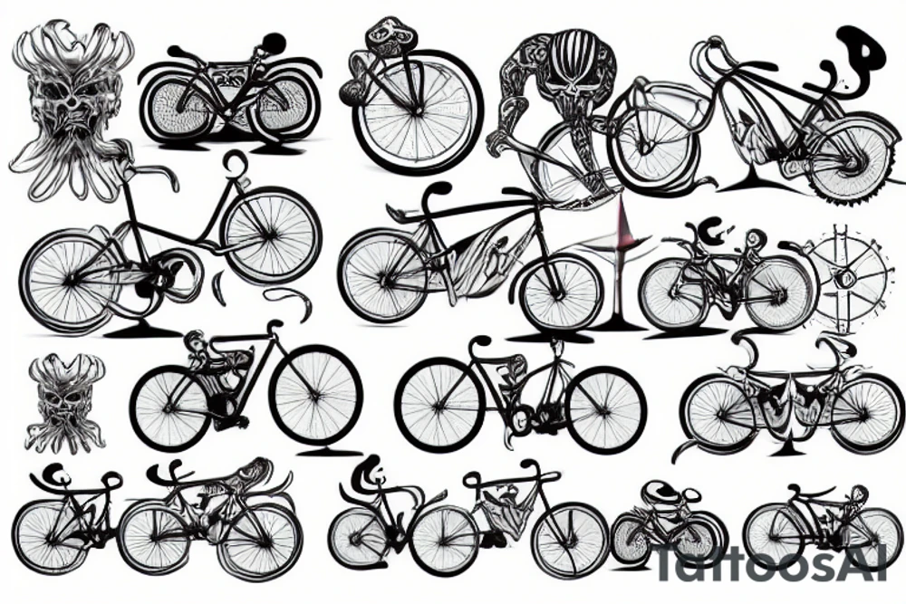 a tattoo for a middle-aged cyclist tattoo idea