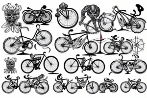 a tattoo for a middle-aged cyclist tattoo idea