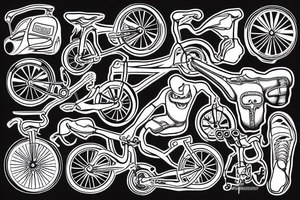 a tattoo for a middle-aged cyclist tattoo idea
