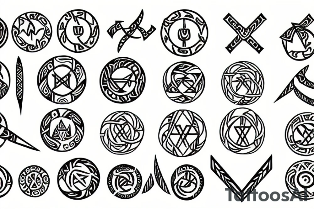 rune nordic circle tattoo idea