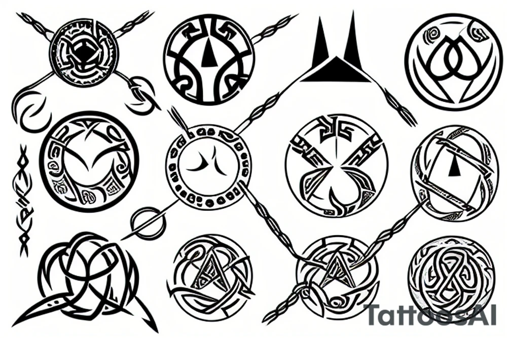 rune nordic circle tattoo idea