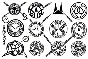 rune nordic circle tattoo idea