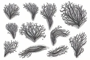a nerve cell with eyes at the synapses tattoo idea