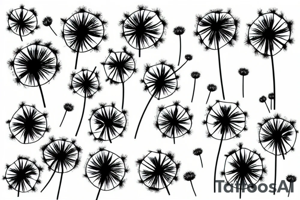 Dandelion floating in the air tattoo idea