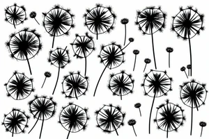 Dandelion floating in the air tattoo idea