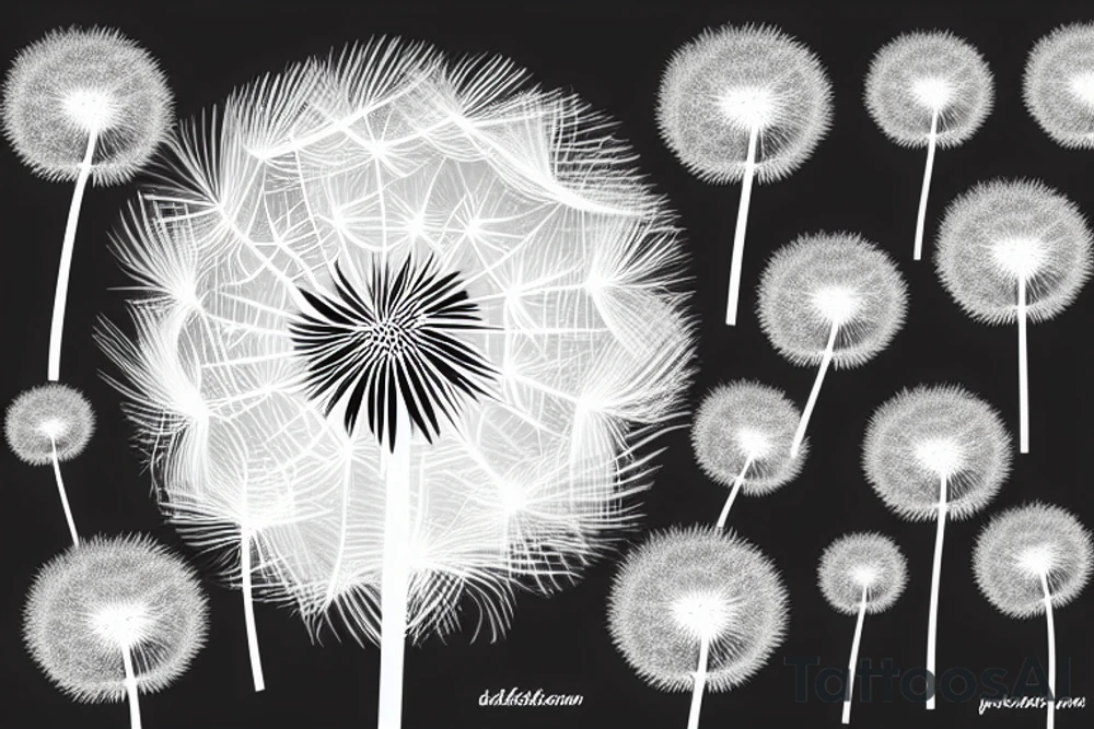 Dandelion floating in the air tattoo idea