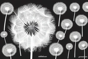 Dandelion floating in the air tattoo idea