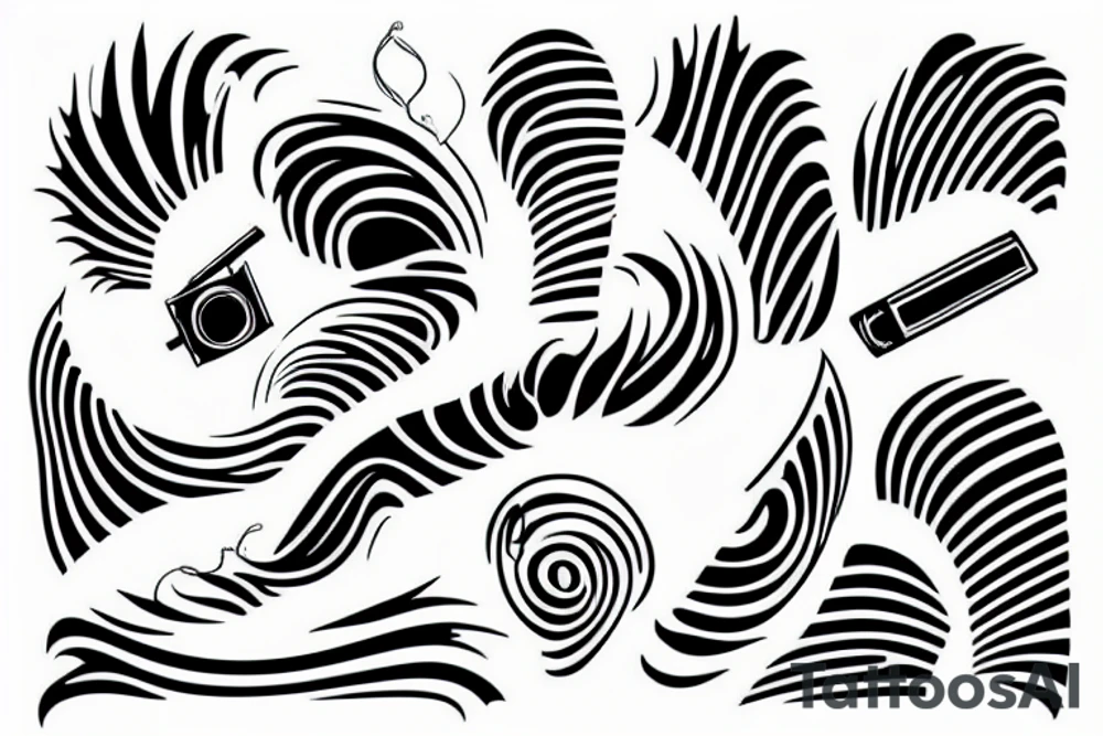 an audio waveform tattoo idea