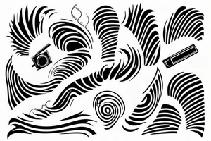 an audio waveform tattoo idea