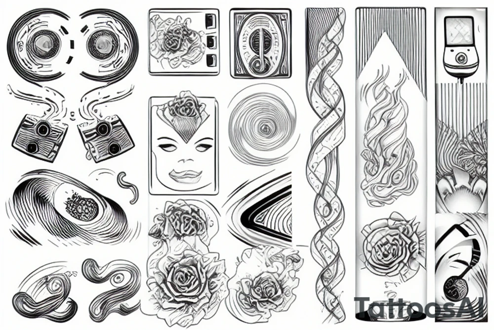 a straight audio waveform tattoo idea