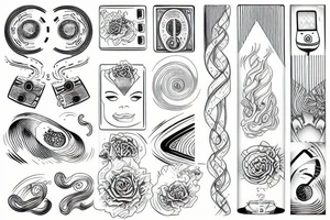 a straight audio waveform tattoo idea