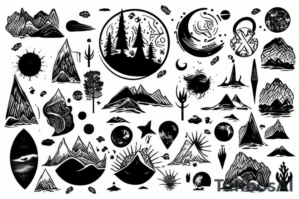 landscape tattoo idea