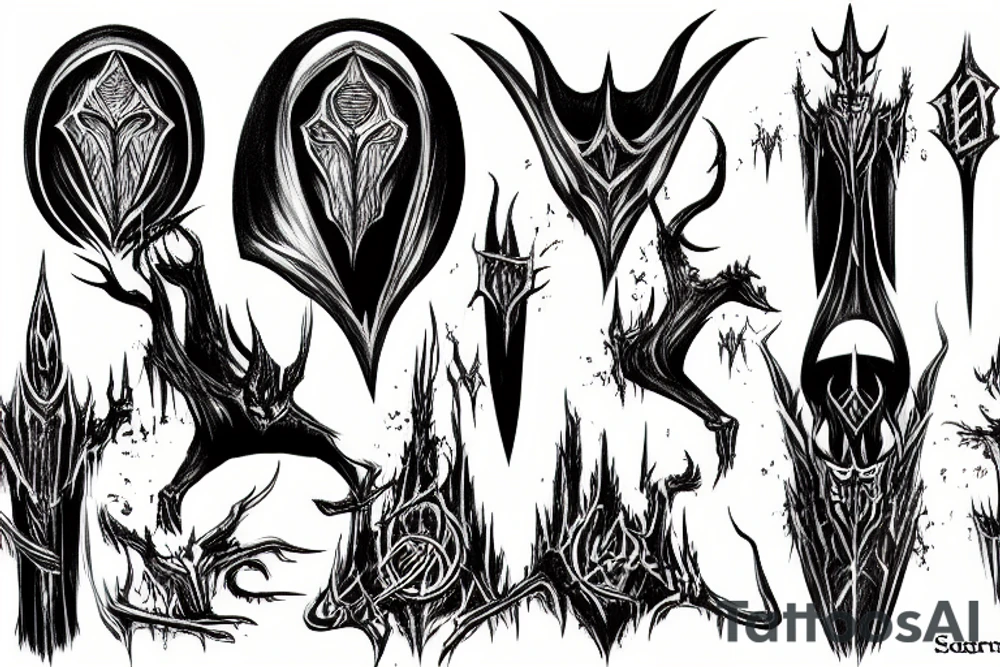 sauron lord of the rings tattoo idea