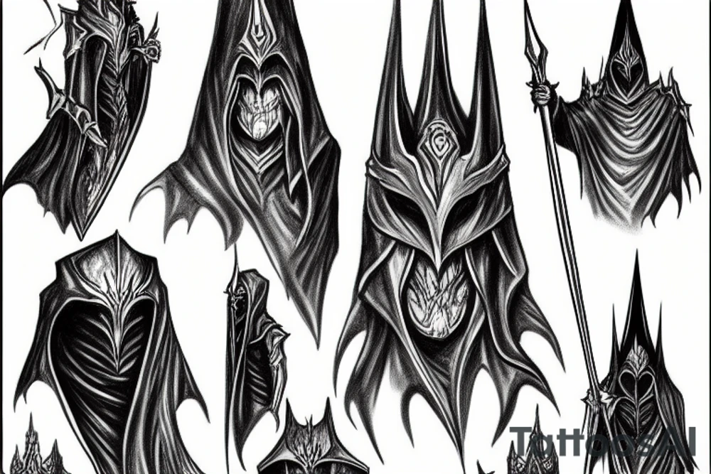 sauron lord of the rings tattoo idea