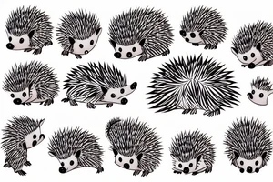 cute hedgehog tattoo idea
